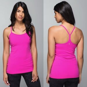 Lululemon Power Y Tank Luon Paris Perfection Hot Pink Racerback Top